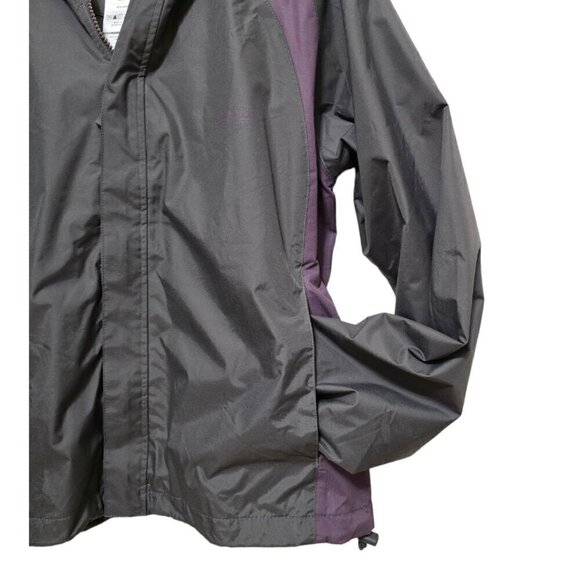 Coleman Purple & Gray Nylon Hooded Windbreaker Rain Jacket Sz S/M - Picture 5 of 13